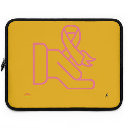 Laptop Sleeve: Fight Cancer Yellow