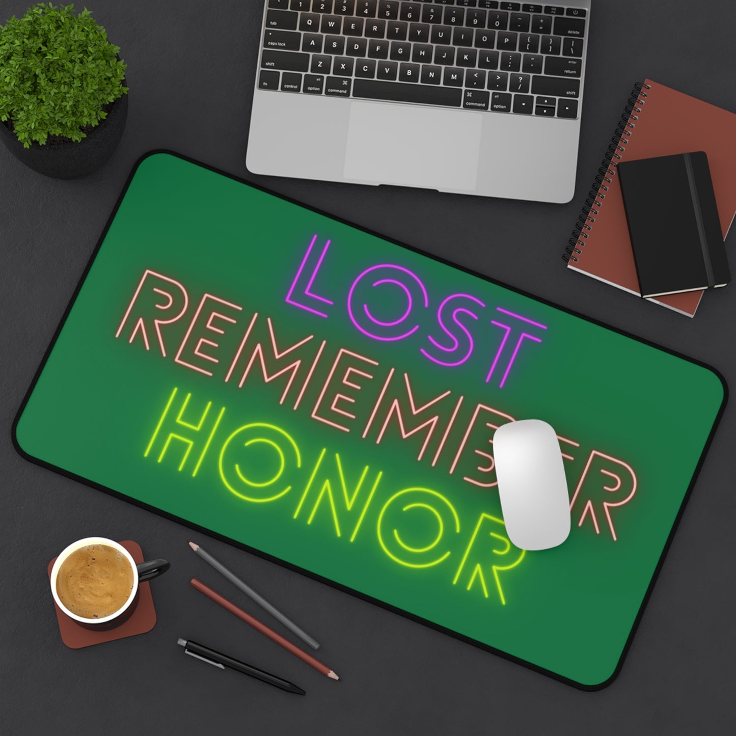 Desk Mat: Lost Remember Honor Dark Green