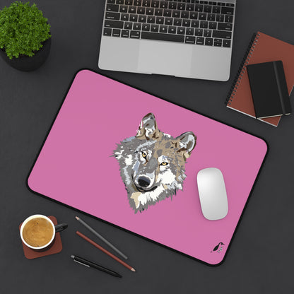 Desk Mat: Wolves Lite Pink