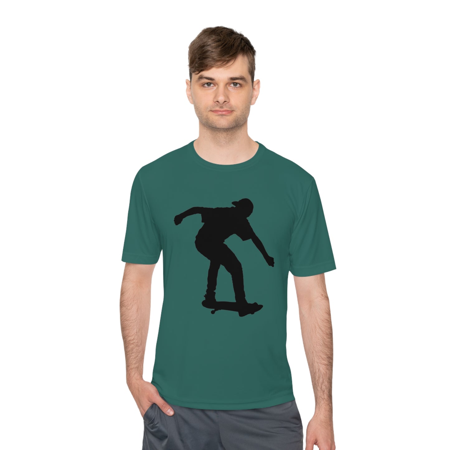 Moisture Wicking Tee: Skateboarding #2