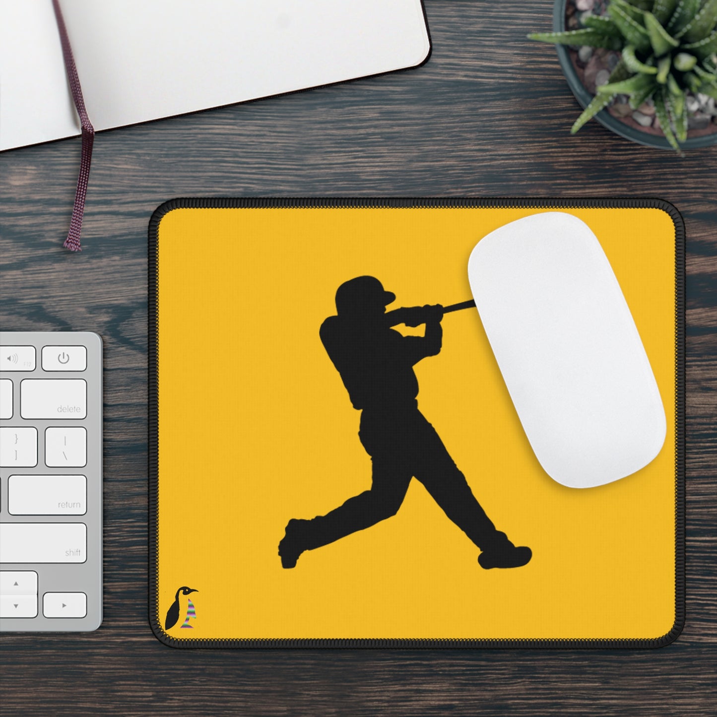 Gaming Mouse Pad: Baseball Yellow