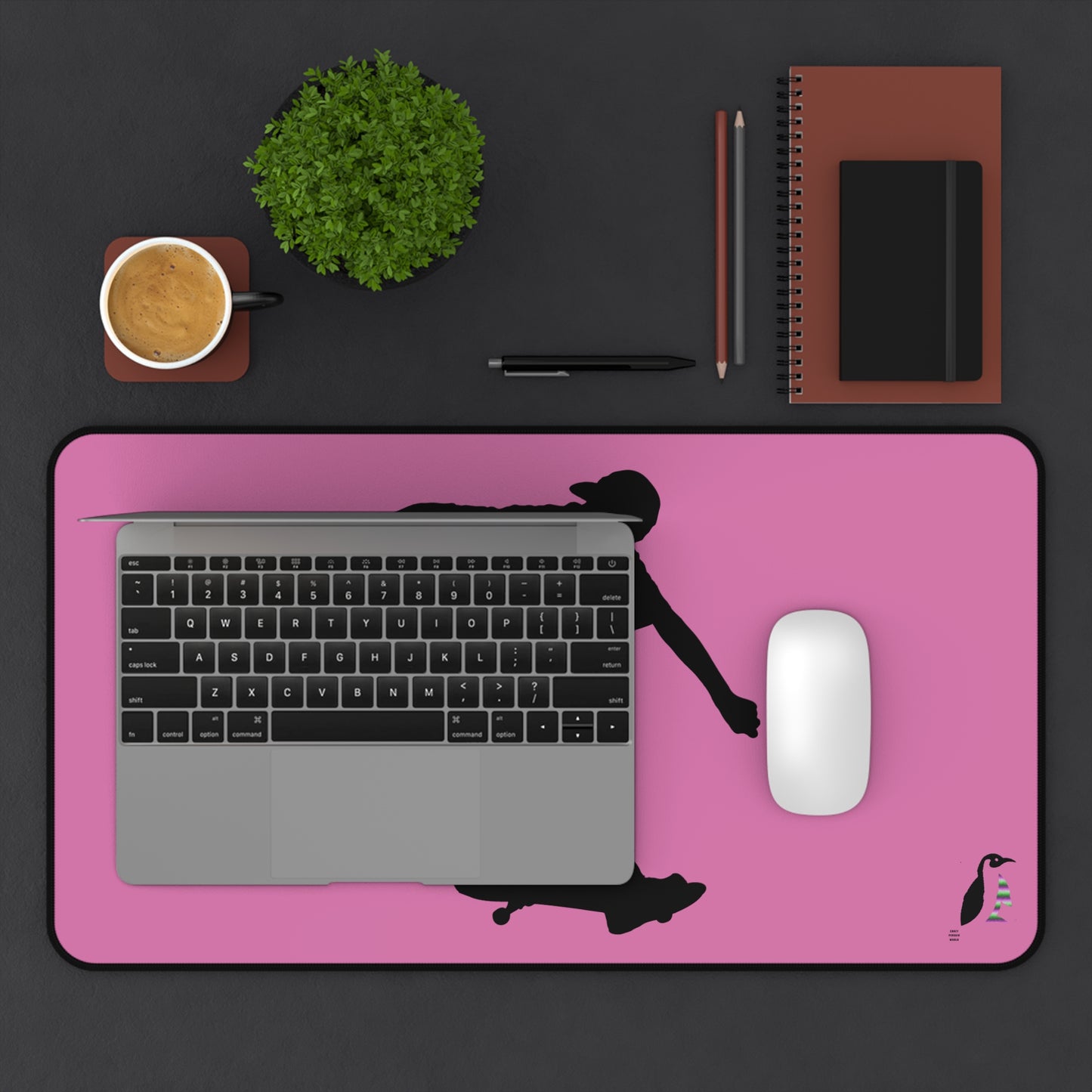 Desk Mat: Skateboarding Lite Pink