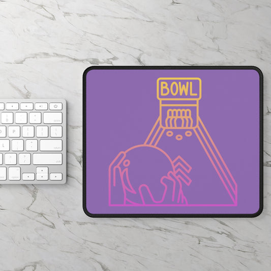 Gaming Mouse Pad: Bowling Lite Purple