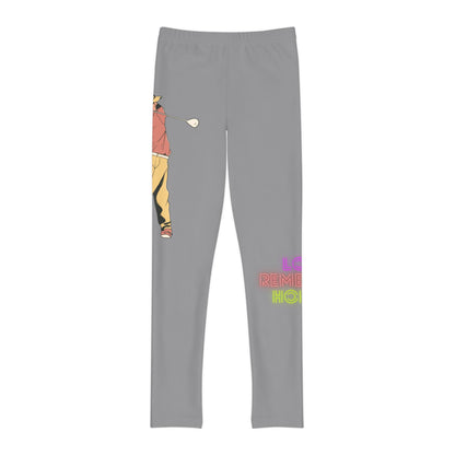 Youth Full-Length Leggings: Golf Grey