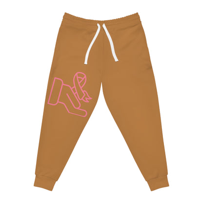 Athletic Joggers: Fight Cancer Lite Brown