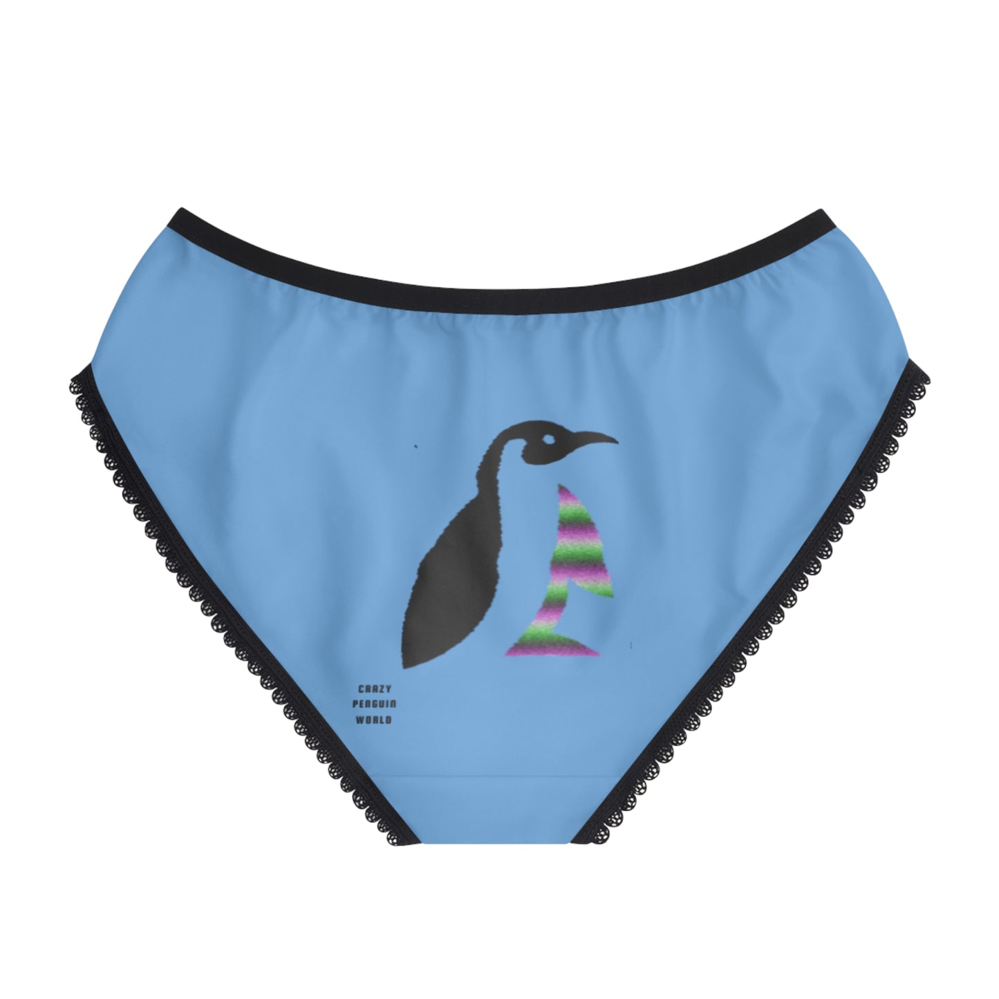 Women's Briefs: Crazy Penguin World Logo Lite Blue