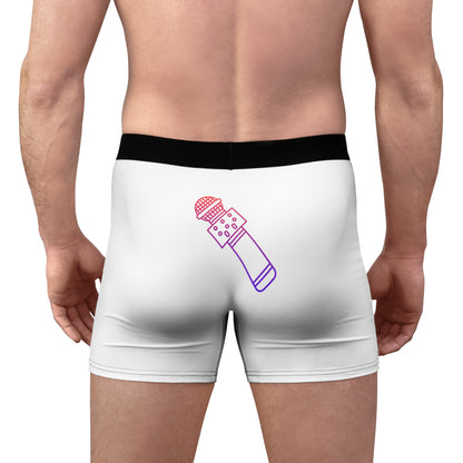 Men's Boxer Briefs: Music White