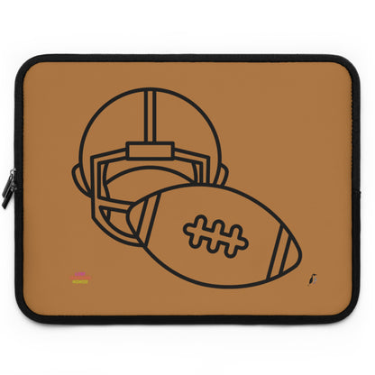 Laptop Sleeve: Football Lite Brown