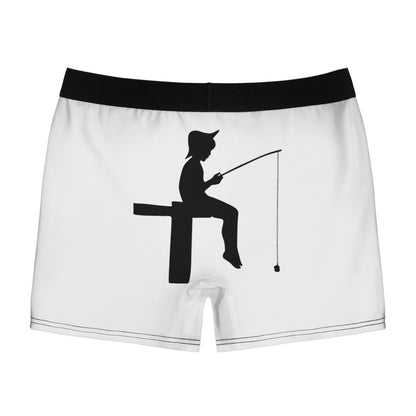 Men's Boxer Briefs: Fishing White