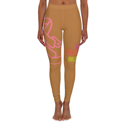 Women's Spandex Leggings: Fight Cancer Lite Brown