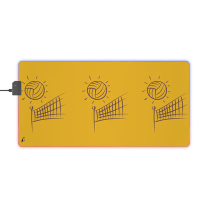 LED Gaming Mouse Pad: Volleyball Yellow