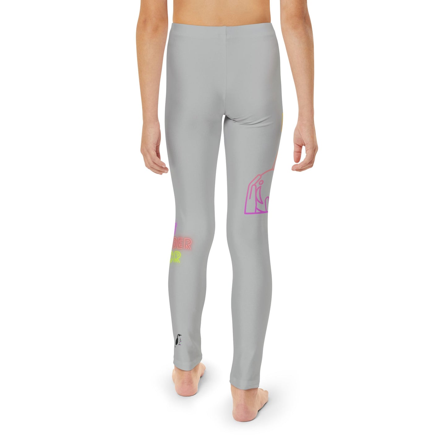 Youth Full-Length Leggings: Bowling Lite Grey