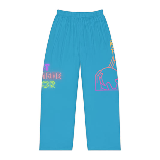 Women's Pajama Pants: Bowling Turquoise