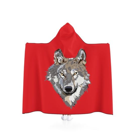 Hooded Blanket: Wolves Red