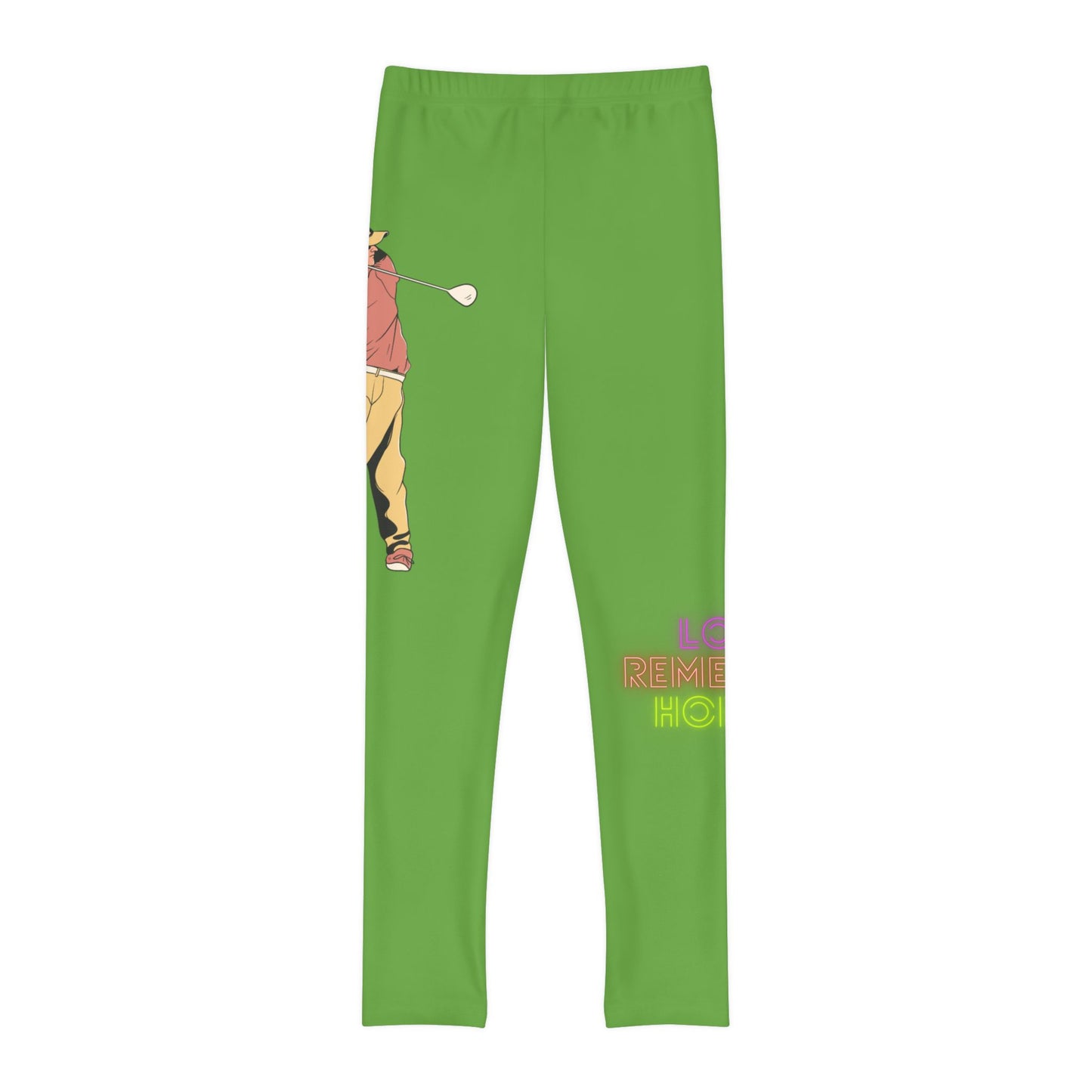 Youth Full-Length Leggings: Golf Green