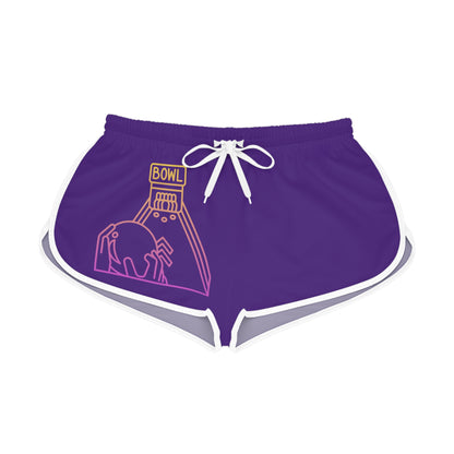 Women's Relaxed Shorts: Bowling Purple