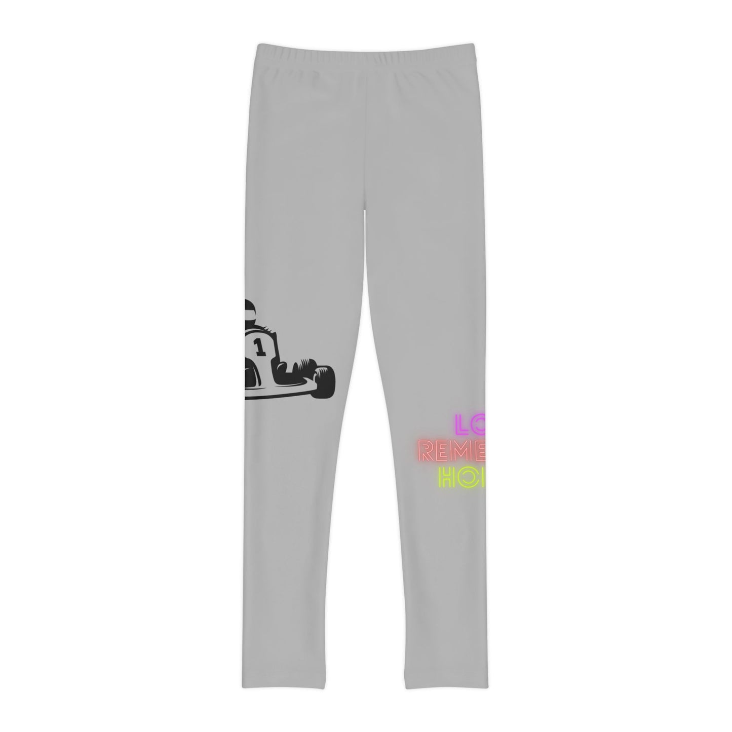 Youth Full-Length Leggings: Racing Lite Grey