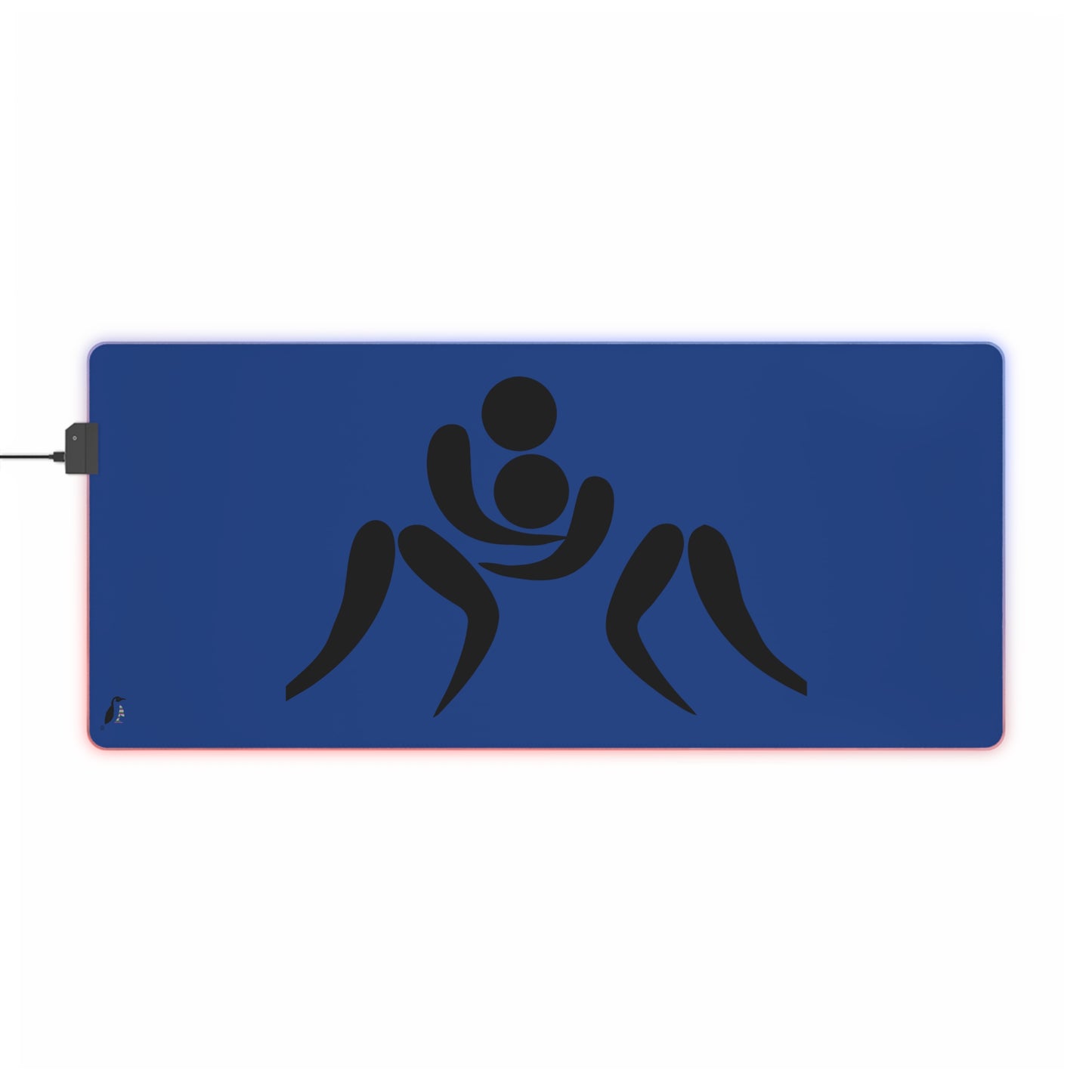 LED Gaming Mouse Pad: Wrestling Dark Blue