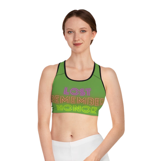 Sports Bra: Lost Remember Honor Green