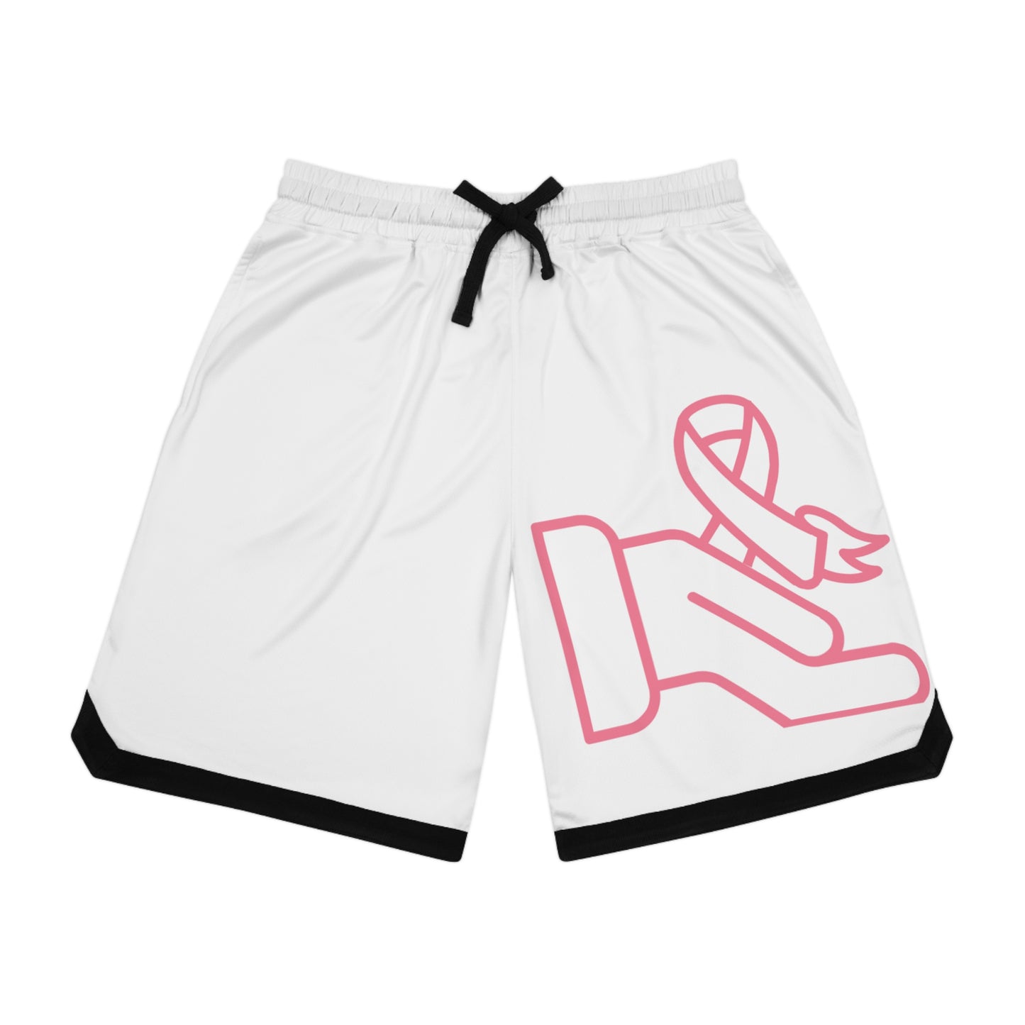 Basketball Rib Shorts: Fight Cancer White