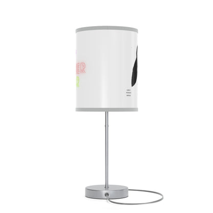 Lamp on a Stand, US|CA plug: Crazy Penguin World Logo White