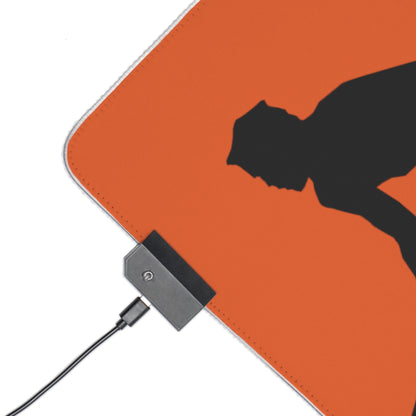 LED Gaming Mouse Pad: Hockey Orange