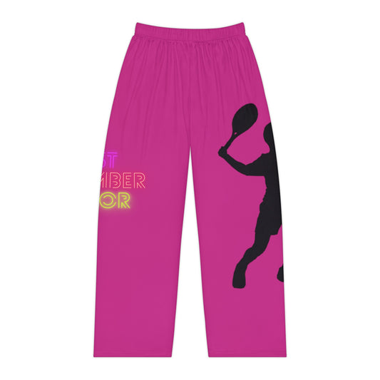 Pambabaeng Pajama Pants: Tennis Pink 