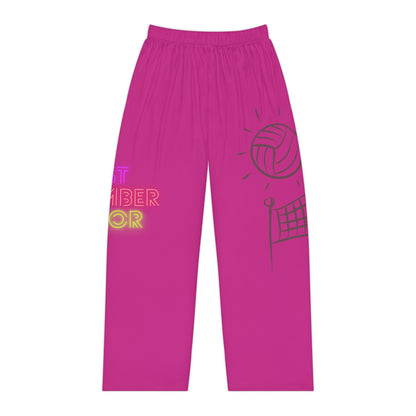 Pambabaeng Pajama Pants: Volleyball Pink 