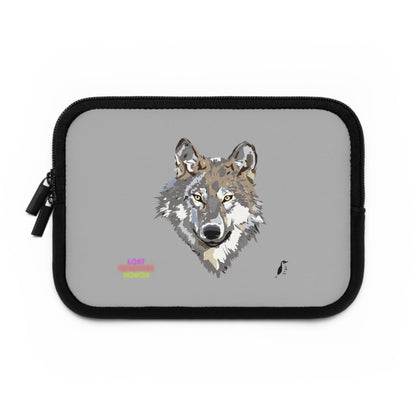 Laptop Sleeve: Wolves Lite Grey