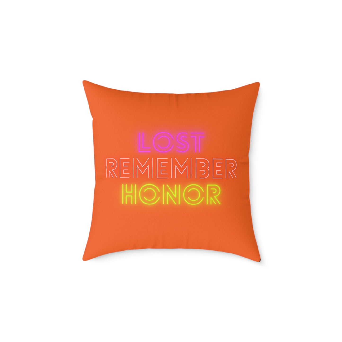 Spun Polyester Pillow: Hockey Orange