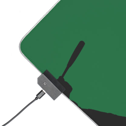 LED Gaming Mouse Pad: Baseball Dark Green