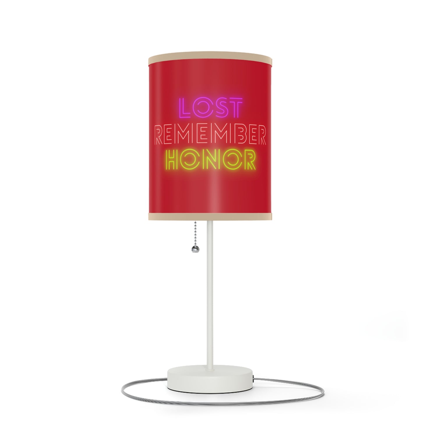 Lamp on a Stand, US|CA plug: Wolves Dark Red