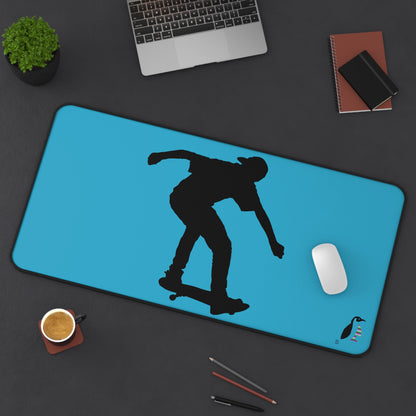 Desk Mat: Skateboarding Turquoise