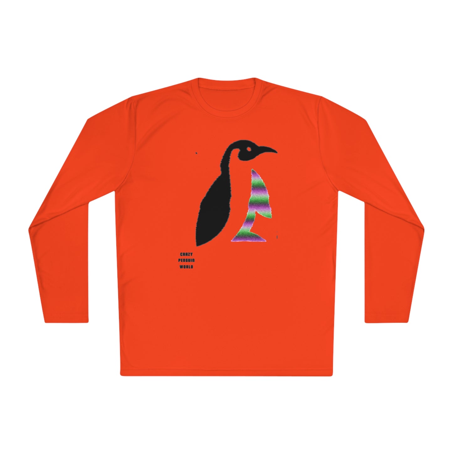 Lightweight Long Sleeve Tee: Crazy Penguin World Logo #1