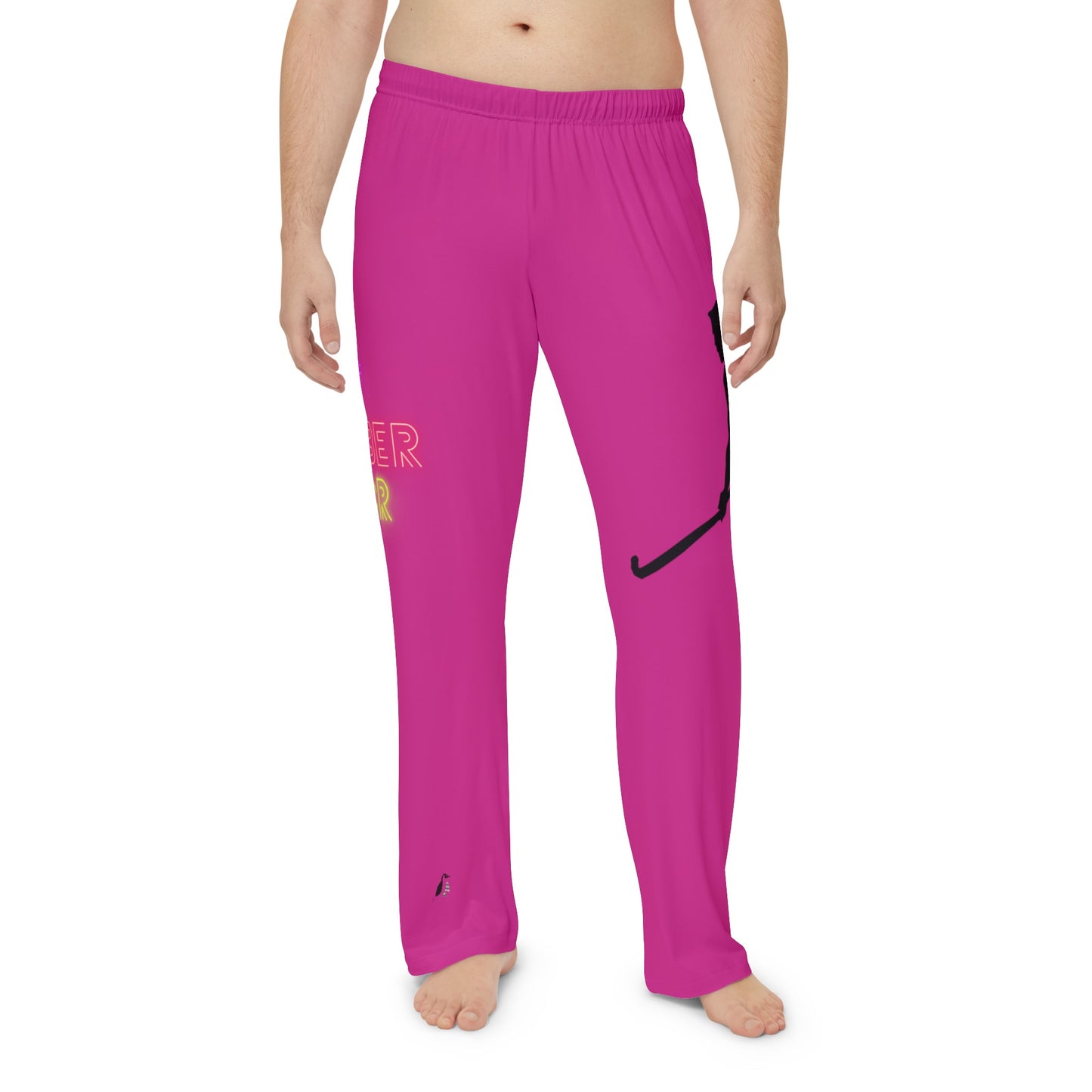 Men's Pajama Pants: Hockey Pink