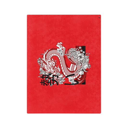 Velveteen Minky Blanket: Dragons Red