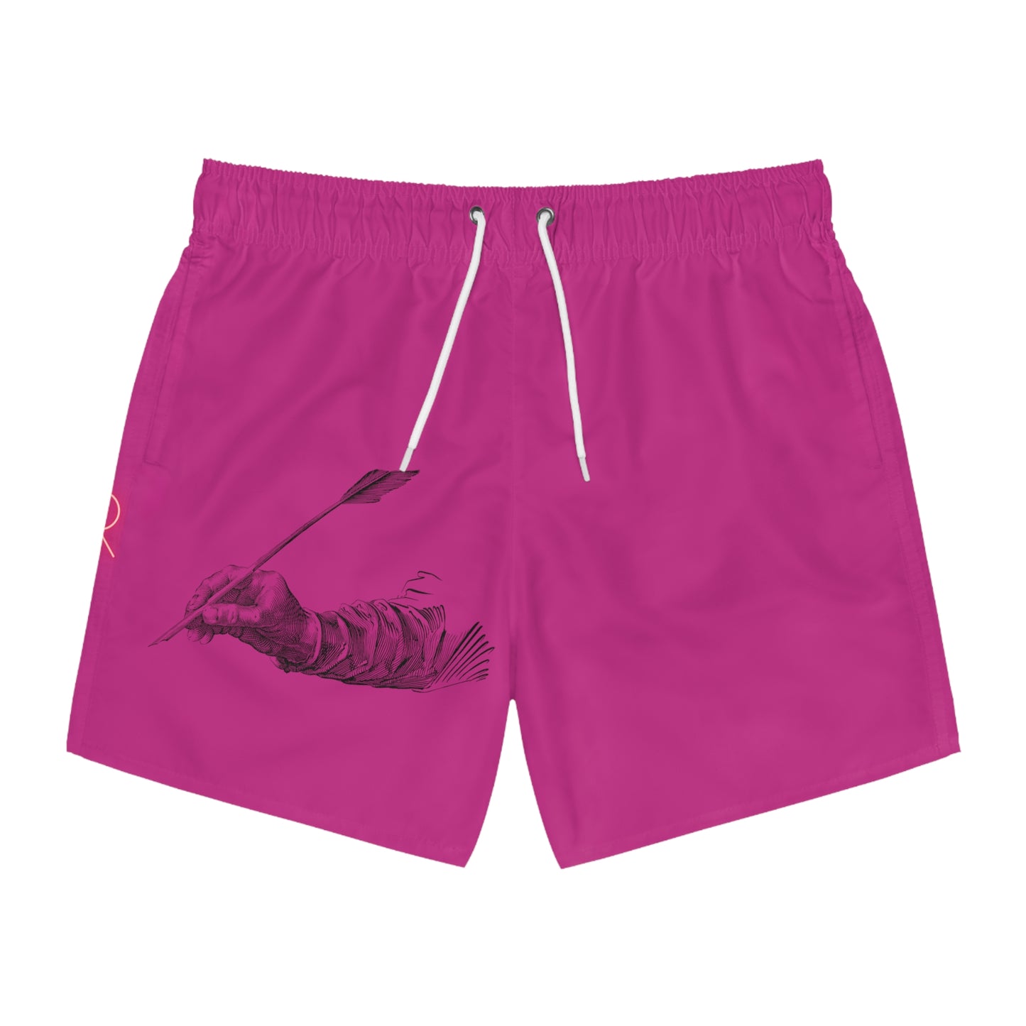 Swim Trunks: Writing Pink