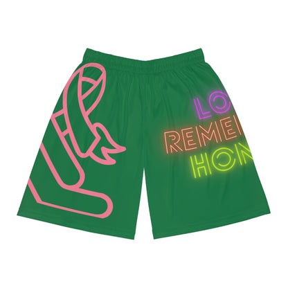 Basketball Shorts: Fight Cancer Dark Green