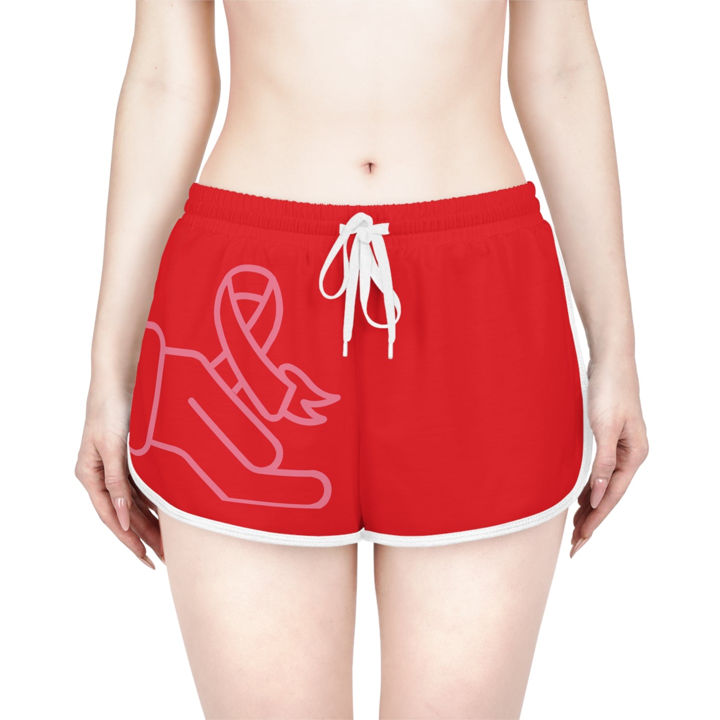 Women's Relaxed Shorts: Fight Cancer Red