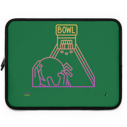 Laptop Sleeve: Bowling Dark Green