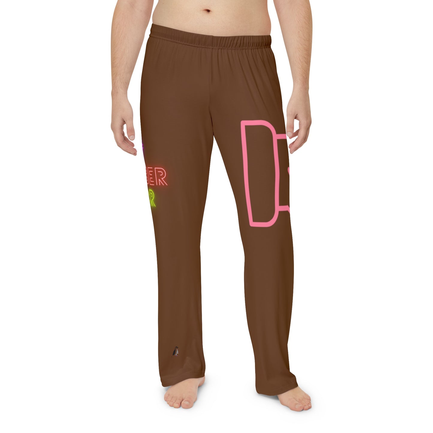 Men's Pajama Pants: Fight Cancer Brown