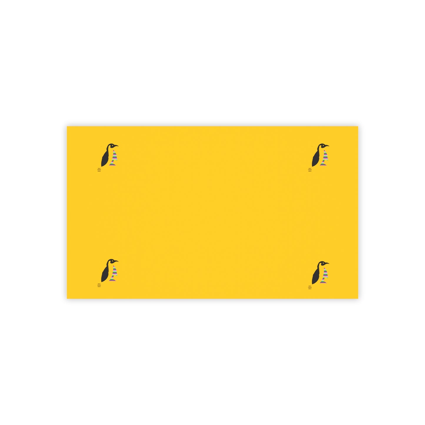 Post-it® Note Pads: Crazy Penguin World Logo Yellow