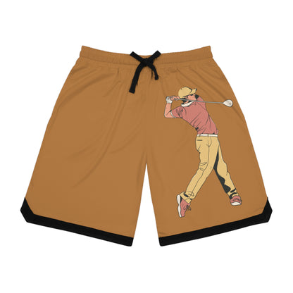 Basketball Rib Shorts: Golf Lite Brown