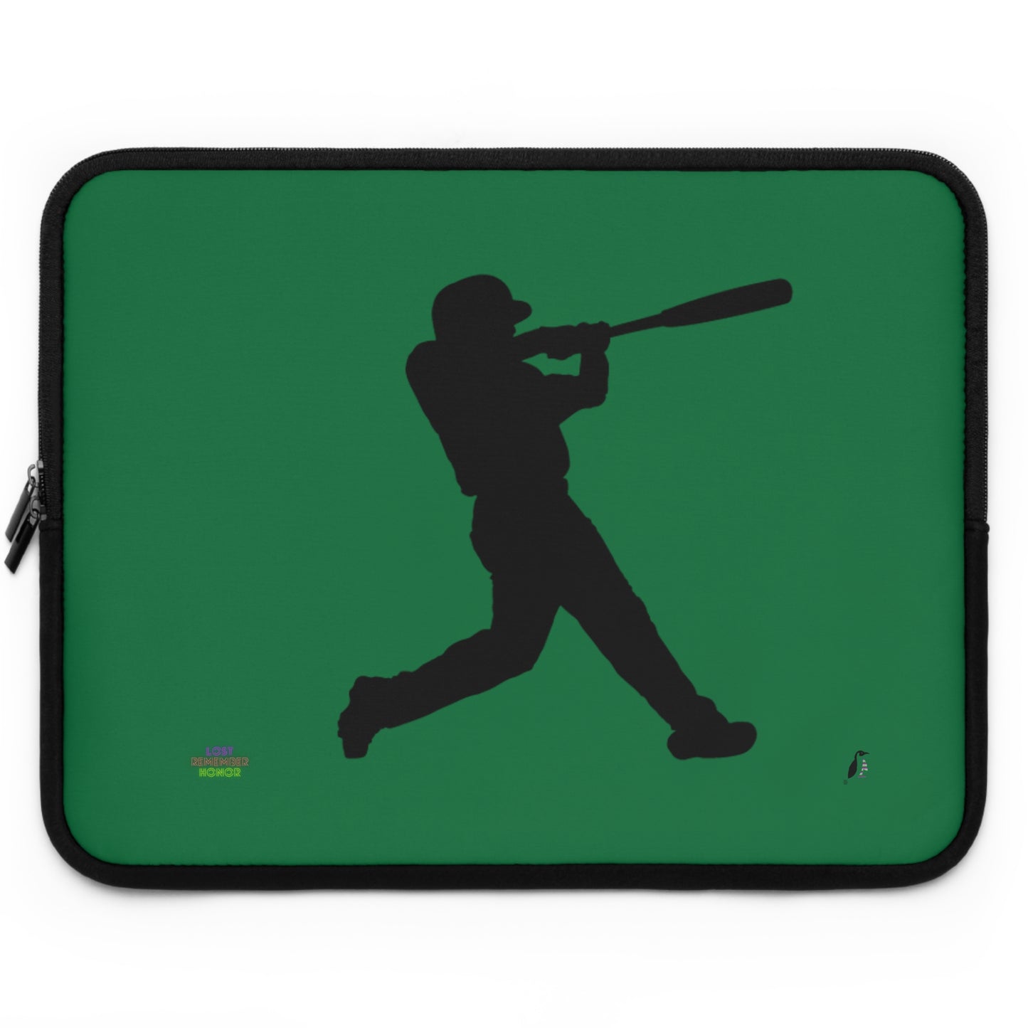 Laptop Sleeve: Baseball Dark Green