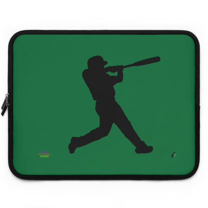 Laptop Sleeve: Baseball Dark Green