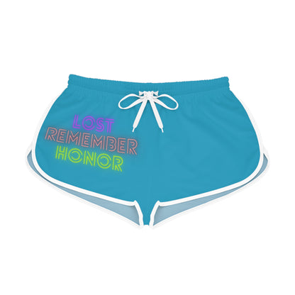 Women's Relaxed Shorts: Lost Remember Honor Turquoise