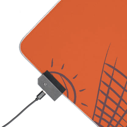 LED Gaming Mouse Pad: Volleyball Orange