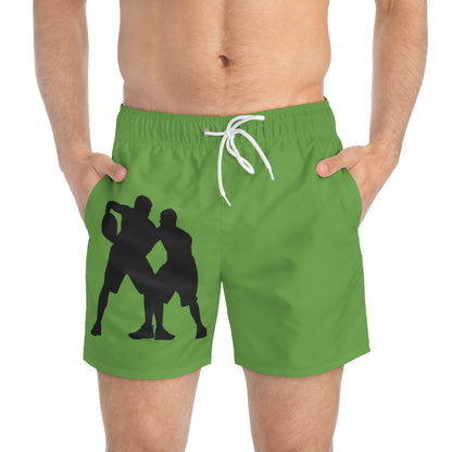 Swim Trunks: Basketball Green