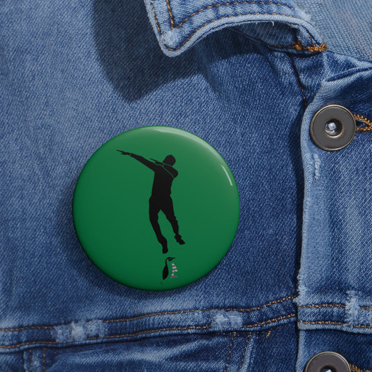Custom Pin Buttons Dance Dark Green