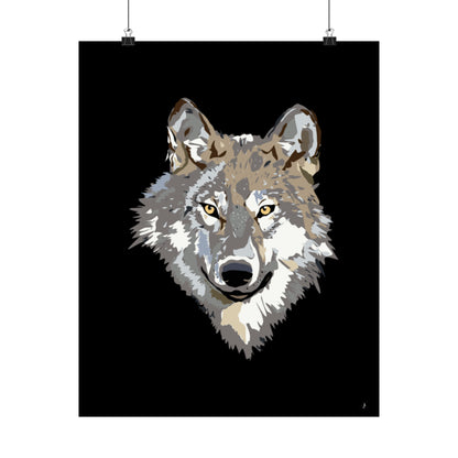 Premium Matte Vertical Posters: Wolves Black